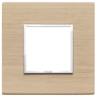 VIMAR - Placca 2 Moduli in Legno Naturale Rovere Sbiancato