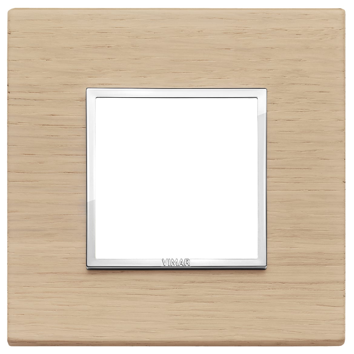 VIMAR - Placca 2 Moduli in Legno Naturale Rovere Sbiancato 21642.32