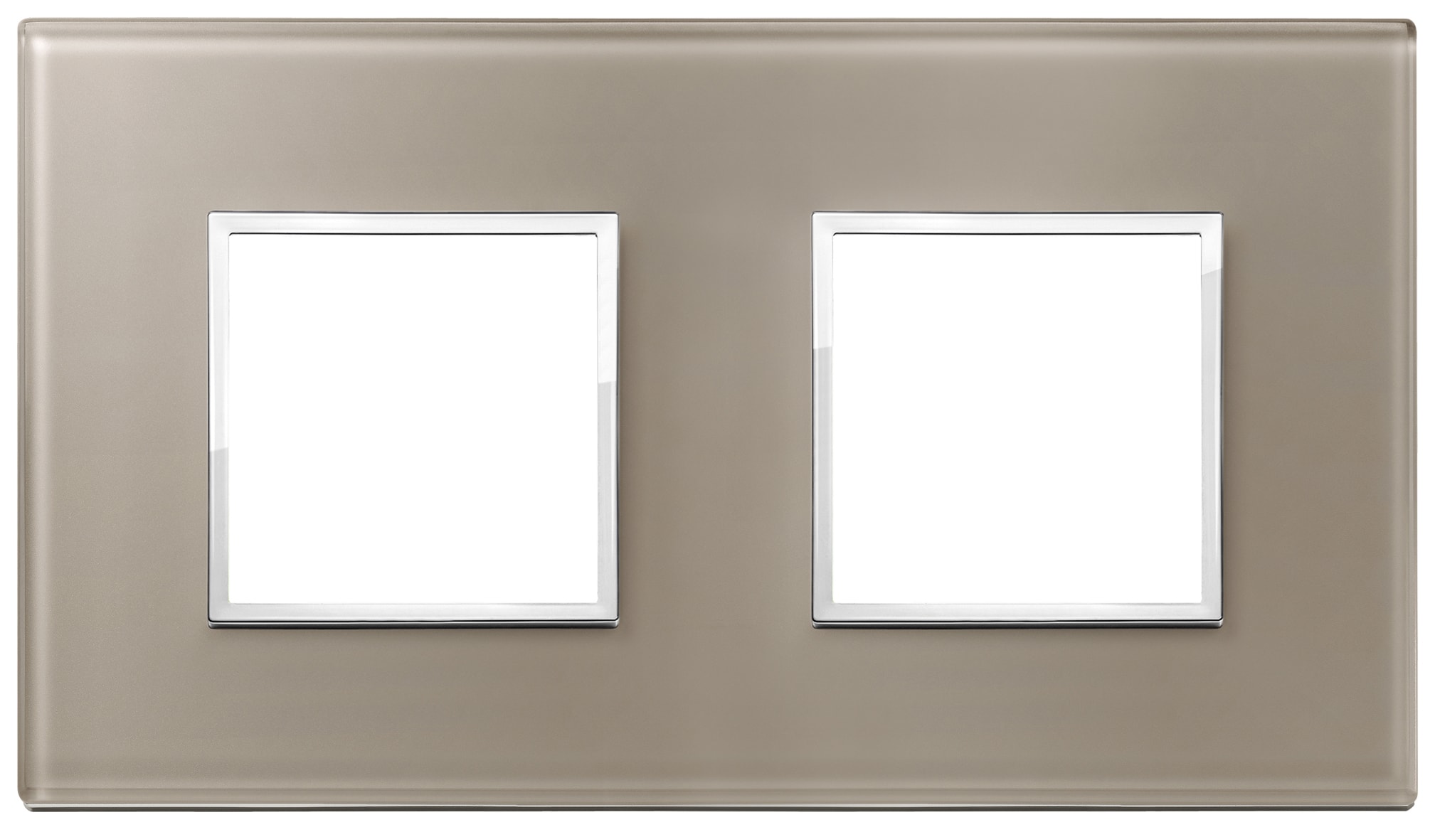 VIMAR - PLACCA 4M (2+2) INT71 OPALE BRUNO 21643.74