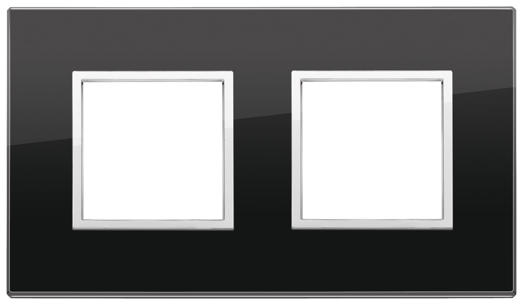 VIMAR - PLACCA 4M (2+2) INT71 NERO DIAMANTE