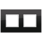 VIMAR - PLACCA 4M (2+2) INT71 NERO DIAMANTE