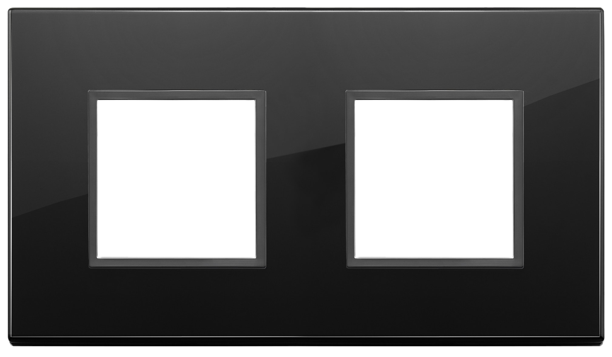 VIMAR - PLACCA 4M (2+2) INT71 NERO TOT. DIAMANTE