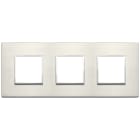 VIMAR - Placca 6M (2+2+2) Interasse 71mm Titanio Alluminio Nobilitato Esclusivi