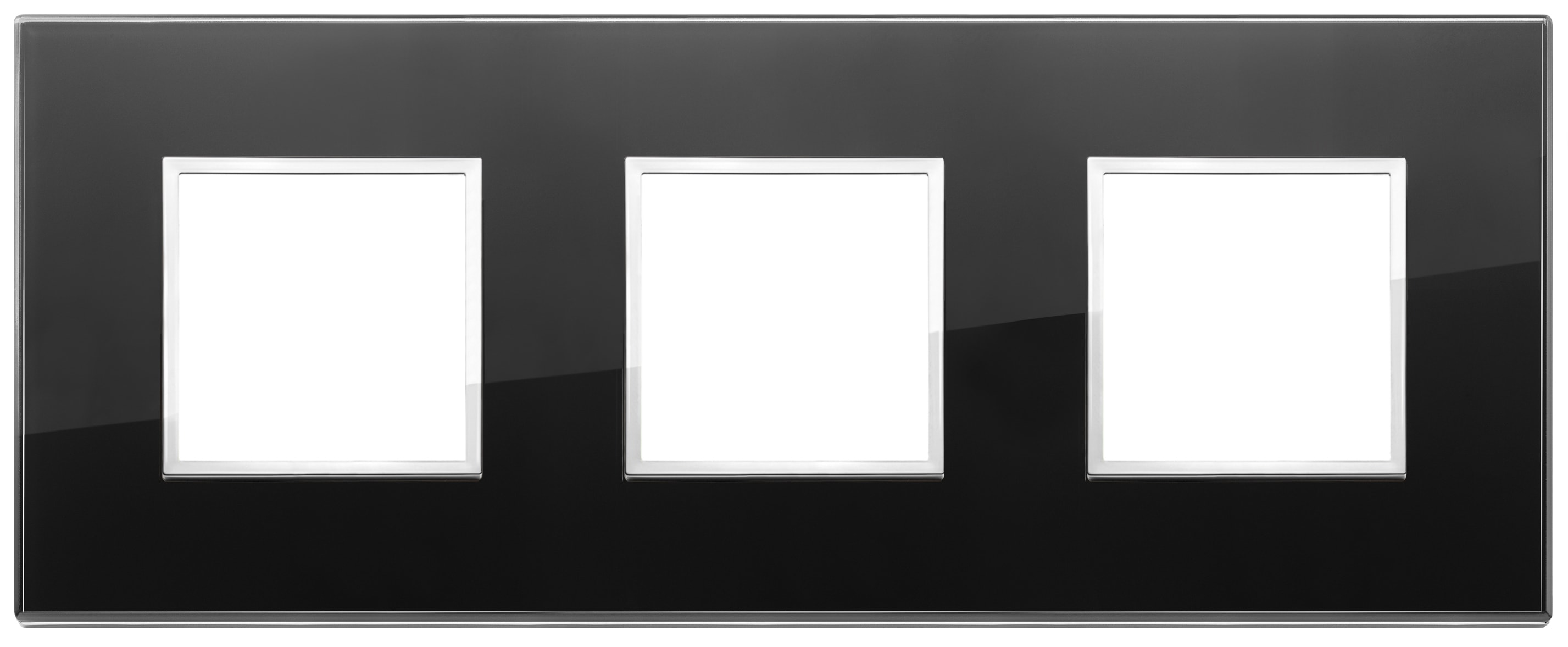 VIMAR - PLACCA 6M (2+2+2) INT71 NERO DIAMANTE