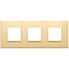 VIMAR - Placca 6 Moduli Oro Satinato Interasse 71mm Cornice Dorata Nobilitata