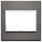 VIMAR - Placca 3 Moduli Alluminio Anodizzato Grigio Lava
