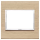 VIMAR - Placca 3 Moduli Legno Naturale Rovere Sbiancato 21648.32