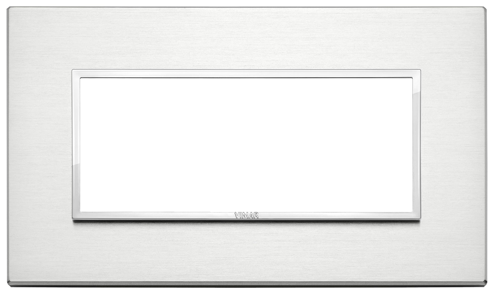 VIMAR - PLACCA 5M BS ALLUMINIO BRILLANTE 21649.01