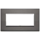 VIMAR - Placca 5 Moduli Alluminio Anodizzato Grigio Lava 21649.03