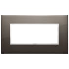 VIMAR - Placca 5 Moduli Alluminio Nobilitato Nero Zaffiro