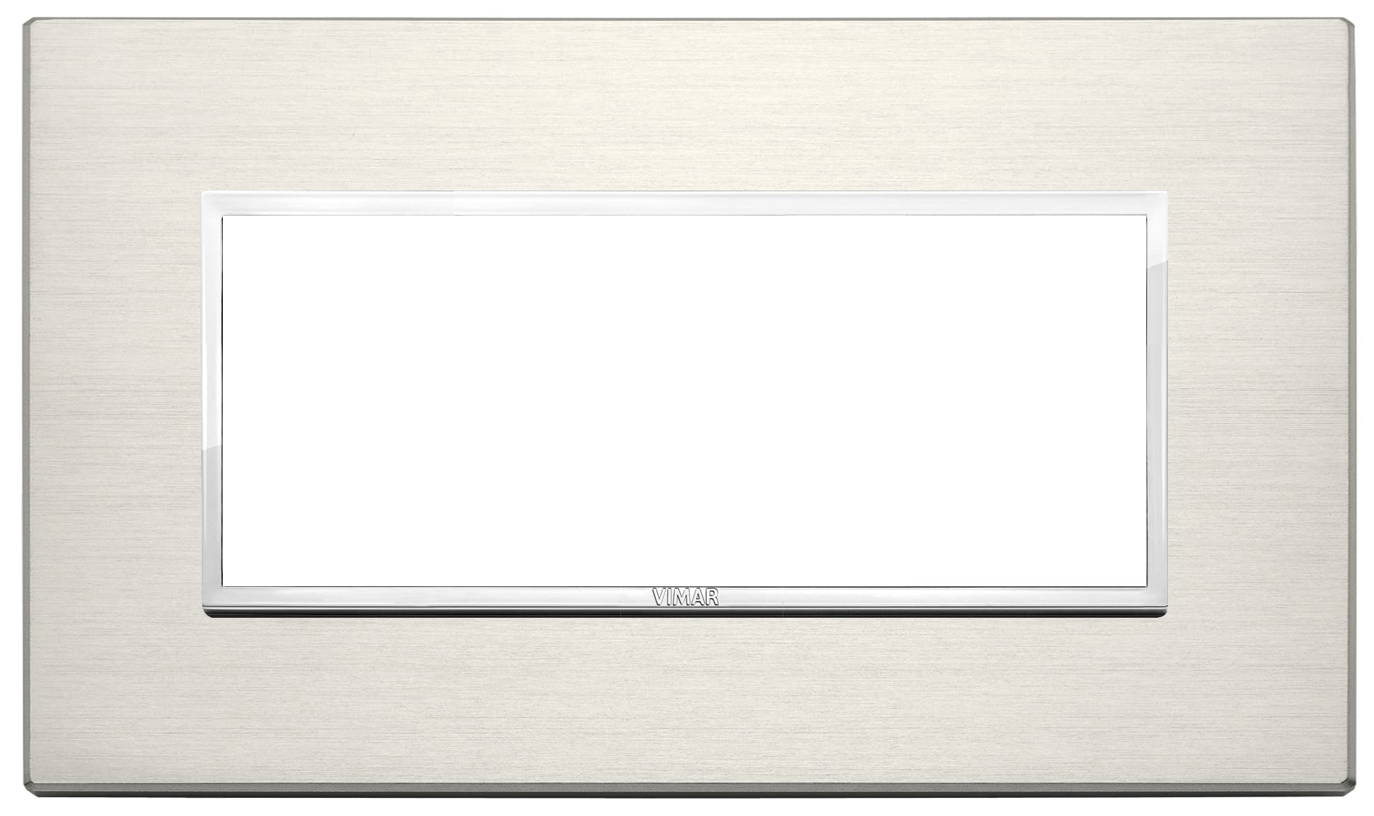 VIMAR - Placca 5 Moduli in Alluminio Nobilitato Titanio