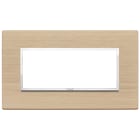 VIMAR - Placca 5 Moduli Bipasso Rovere Sbiancato Legno Naturale 21649.32