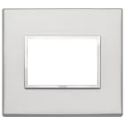 VIMAR - Placca 3M Argento Moduli Alluminio Nobilitato Esclusivi 21653.07.01
