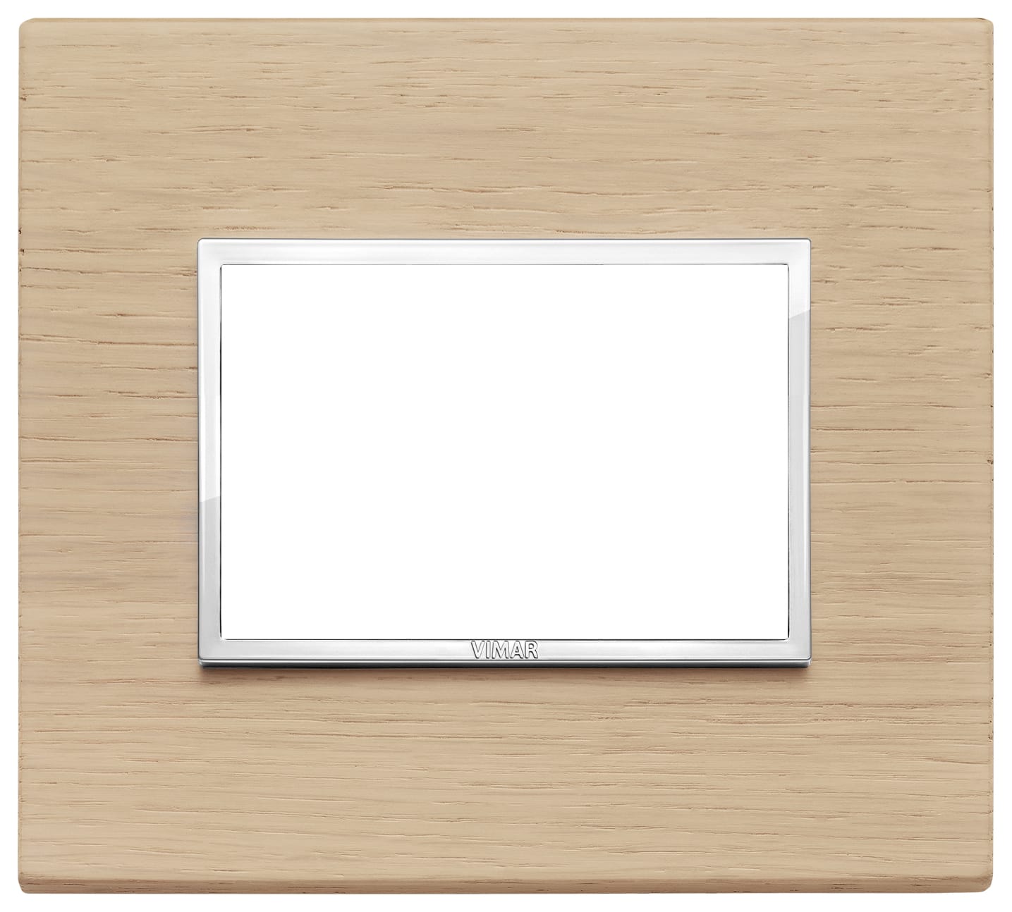 VIMAR - Placca 3 Moduli in Legno Rovere Sbiancato Naturale 21653.32