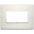 VIMAR - Placca 4 Moduli in Alluminio Nobilitato Titanio 21654.08