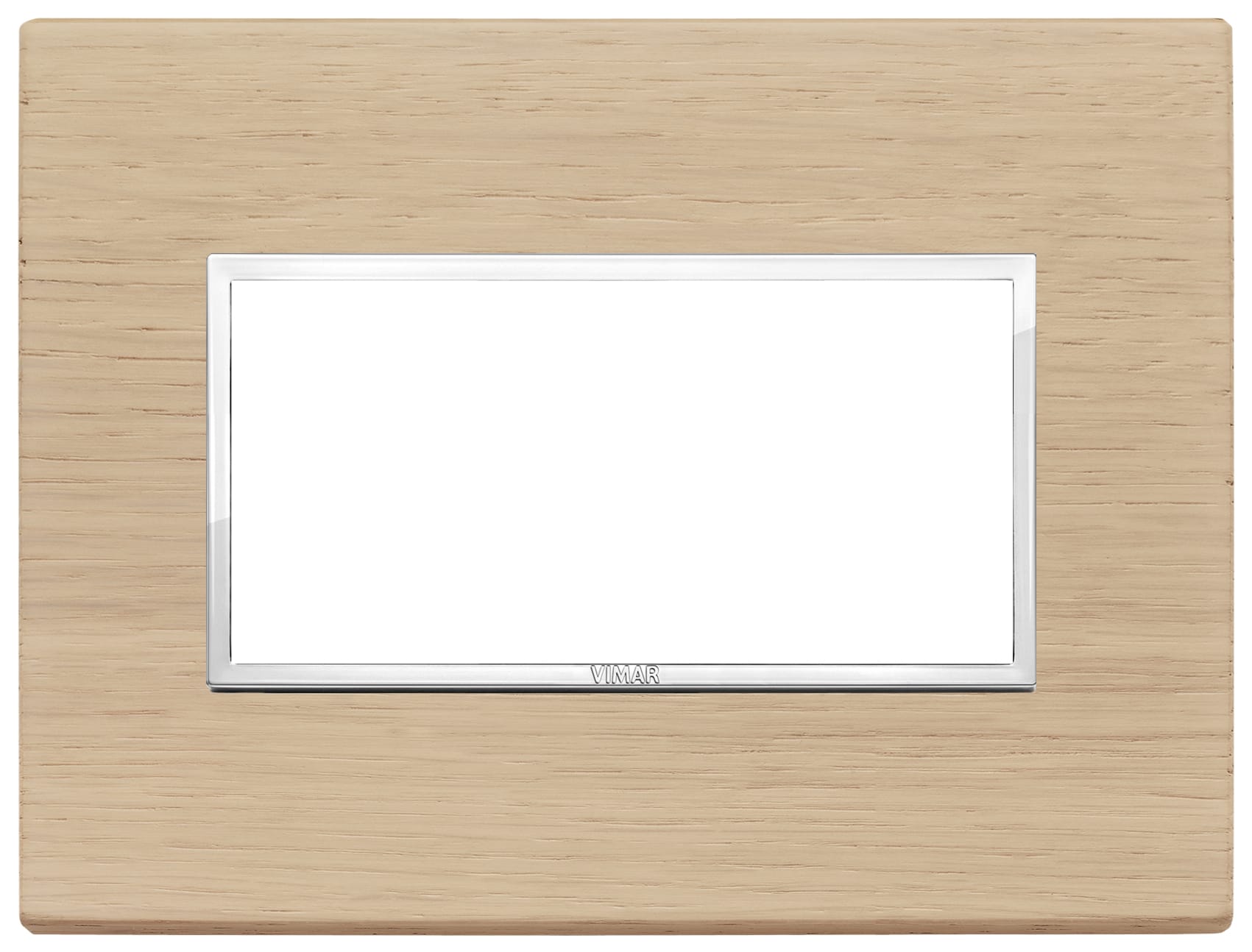 VIMAR - Placca 4 Moduli in Rovere Sbiancato, Legno Naturale