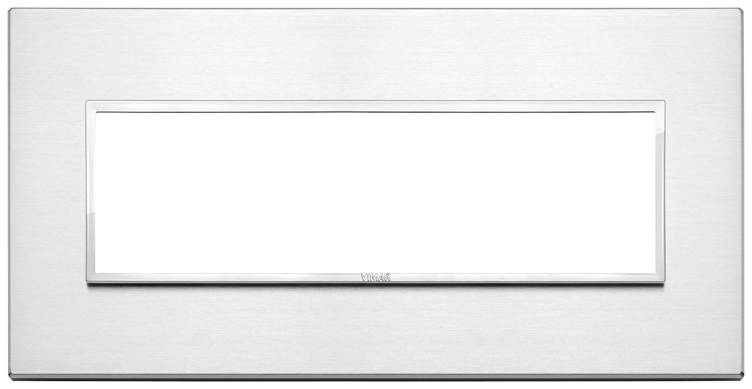 VIMAR - PLACCA 7M ALLUMINIO BRILLANTE 21657.01