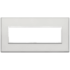 VIMAR - Placca 7 Moduli Alluminio Nobilitato Argento Esclusiva