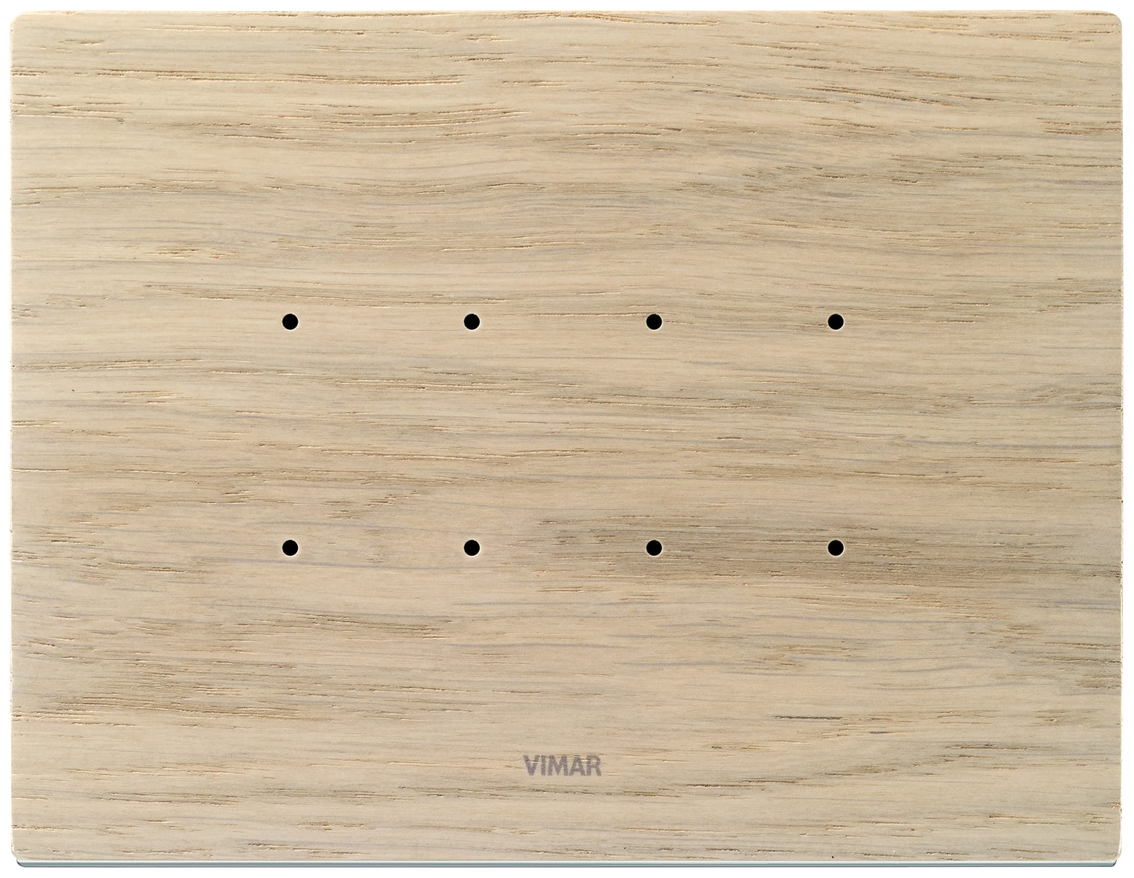 VIMAR - Placca 4 Moduli in Legno Naturale Rovere Sbiancato 21664.32