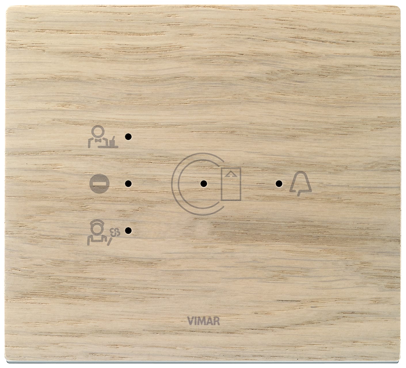 VIMAR - Placca Elettronica 3 Moduli Legno Naturale per Lettore Transponder Esterno