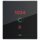 VIMAR - Placca 3M Transponder Nero Diamante Elettronica 3 Moduli Verticale Lettore Esterno Etichette Camera 21846 Cristallo