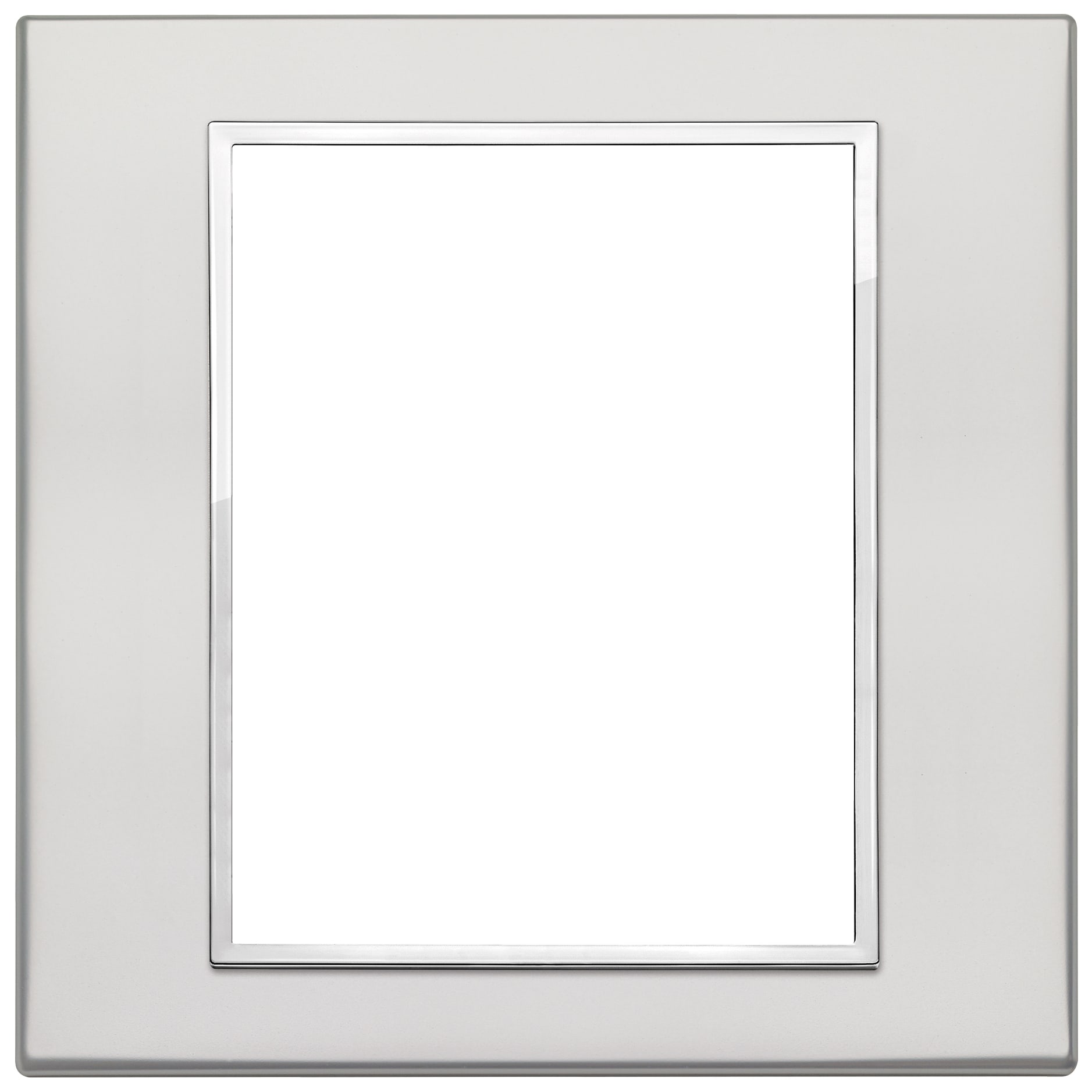 VIMAR - Placca 8M Argento Moduli Alluminio Nobilitato Esclusivi 21668.07.01