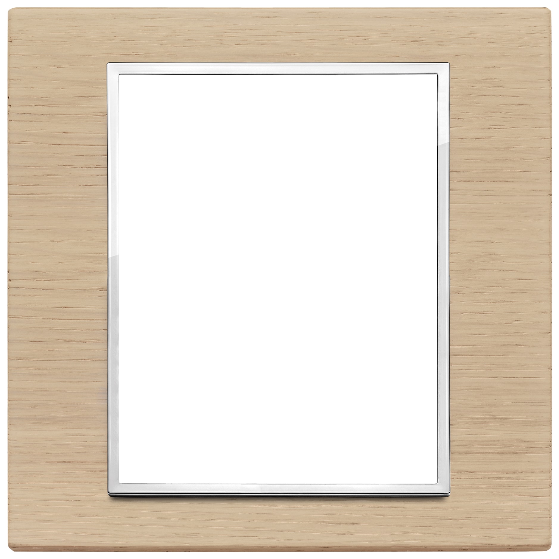 VIMAR - Placca 8M Rovere Sbiancato - 8 Moduli Legno Naturale