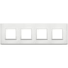 VIMAR - PLACCA 8M (2+2+2+2)INT71 ALLUMINIO BRILL