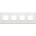 VIMAR - PLACCA 8M (2+2+2+2)INT71 ALLUMINIO BRILL 21669.01