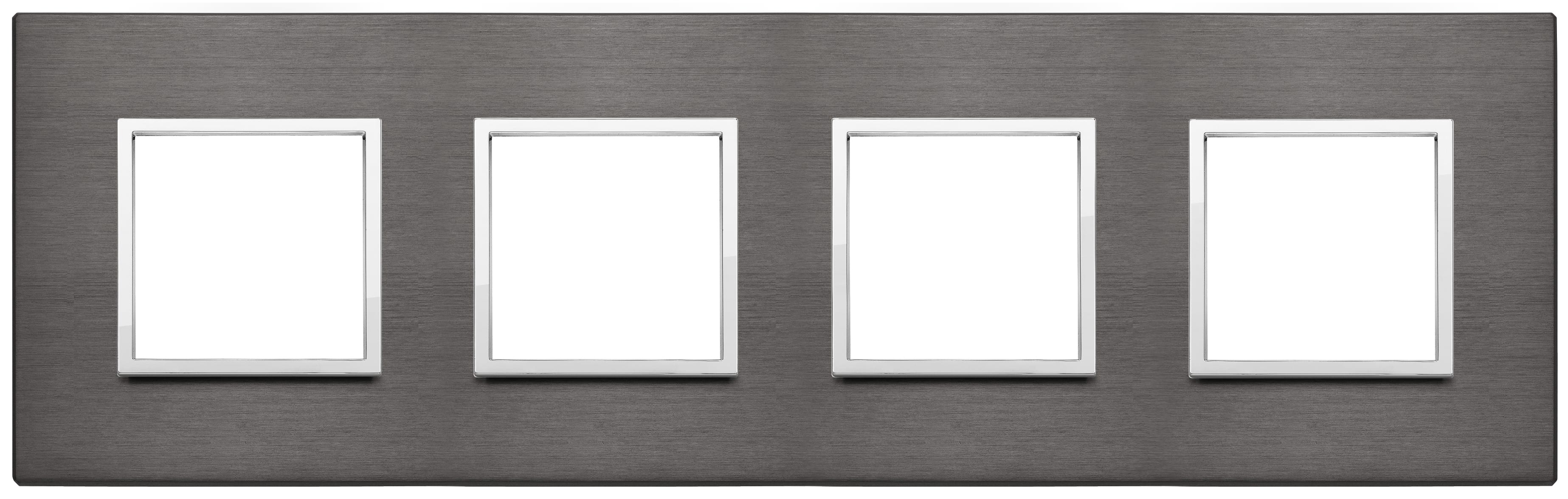 VIMAR - Placca 8M Int71 Grigio Lava - Alluminio Anodizzato Primari 21669.03