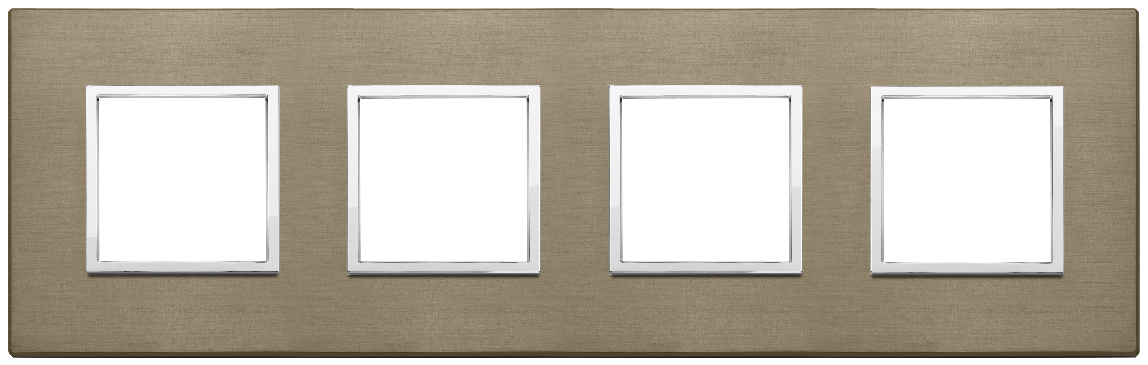 VIMAR - PLACCA 8M (2+2+2+2) INT71 BRONZO SCURO 21669.05