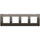 VIMAR - Placca 8M Int71 Nero Zaffiro - Moduli Interasse 71 Mm, Alluminio Nobilitato Esclusivi