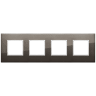 VIMAR - Placca 8M Int71 Nero Zaffiro - Moduli Interasse 71 Mm, Alluminio Nobilitato Esclusivi