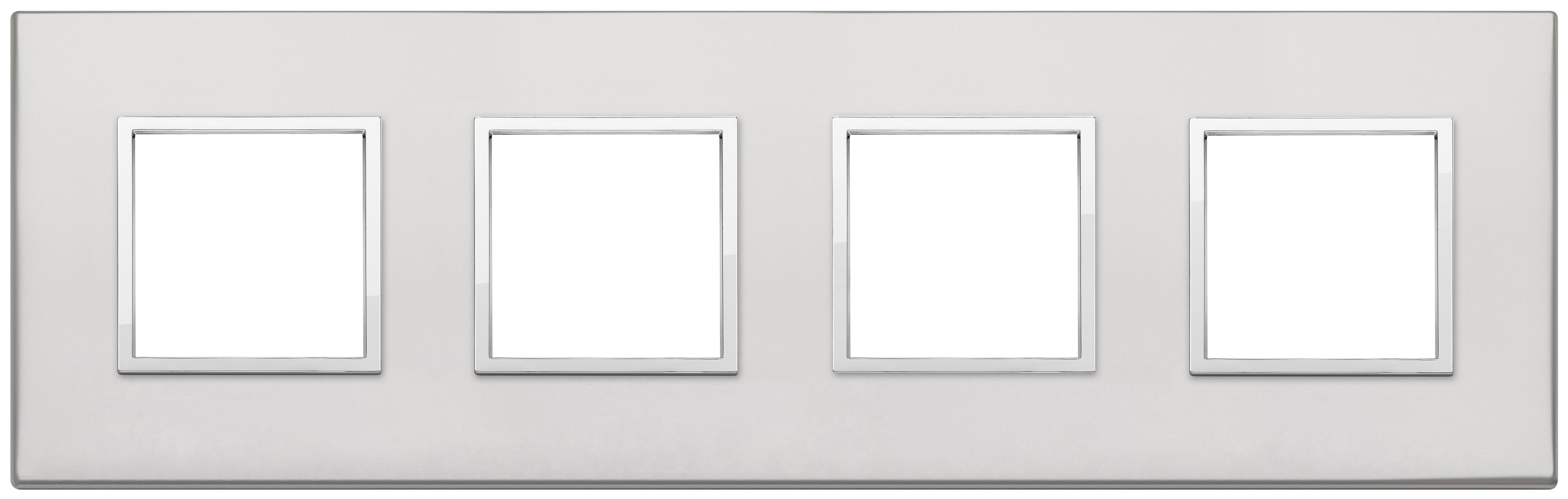 VIMAR - Placca 8M Int71 Argento - Moduli Interasse 71 Mm Alluminio Nobilitato Esclusivi