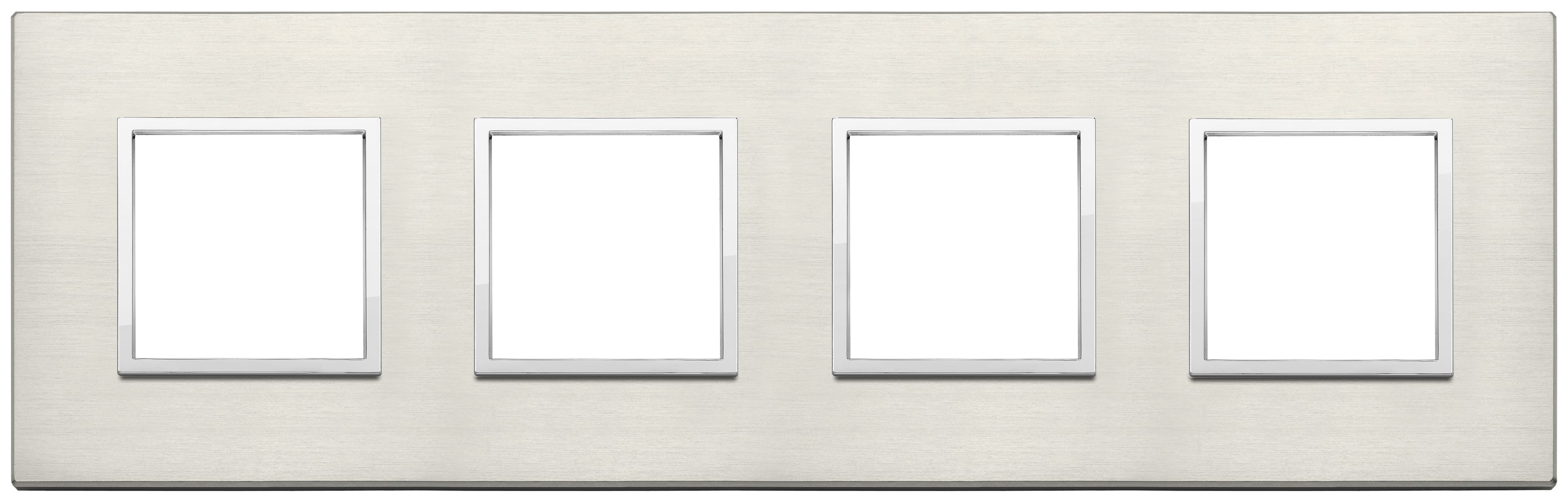 VIMAR - Placca 8M Int71 Titanio - Moduli Interasse 71 Mm Alluminio Nobilitato Esclusivi