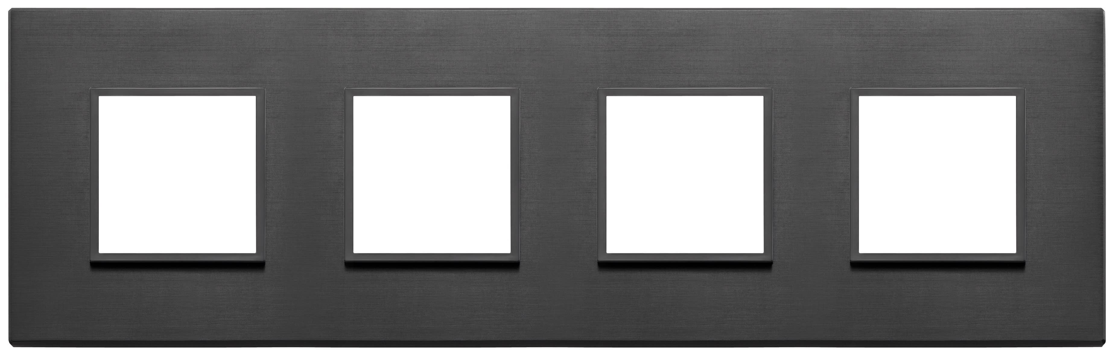 VIMAR - PLACCA 8M (2+2+2+2) INT71 NERO TOTALE