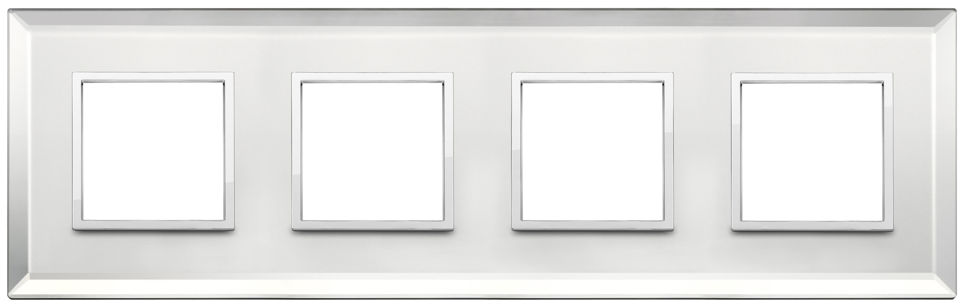 VIMAR - PLACCA 8M (2+2+2+2) INT71 ARGENTO GHIAC. 21669.72