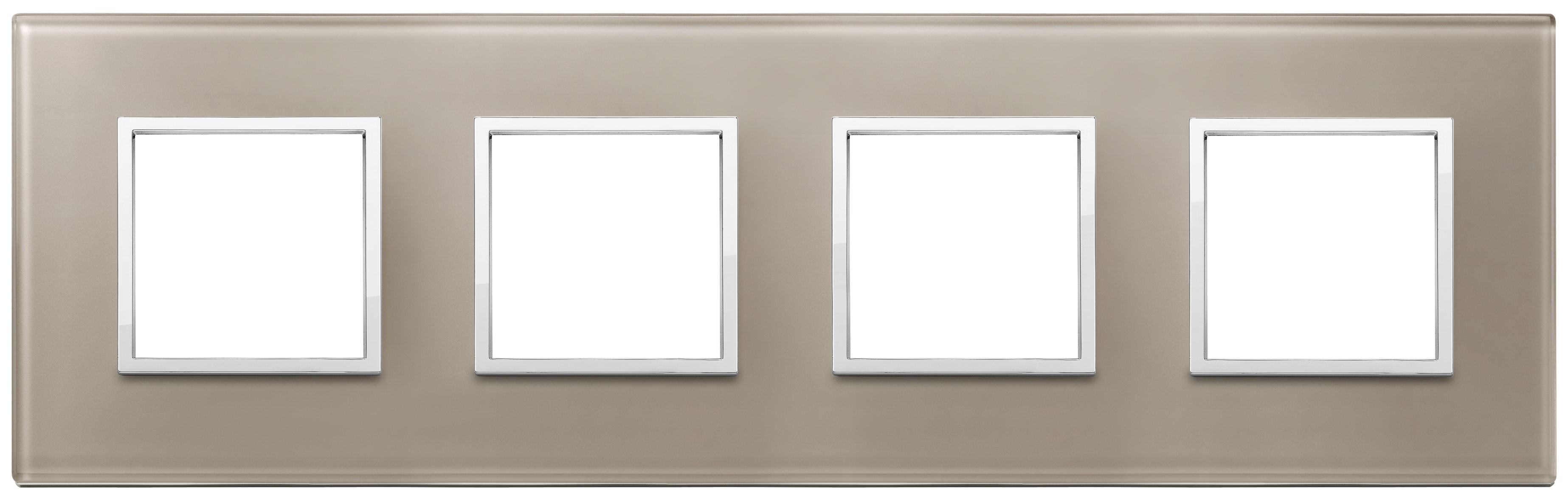 VIMAR - PLACCA 8M (2+2+2+2) INT71 OPALE BRUNO 21669.74