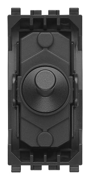 VIMAR - Pulsante Commutatore 2P 10A Vintage Grigio con Posizione Off Centrale Antracite 22061.03