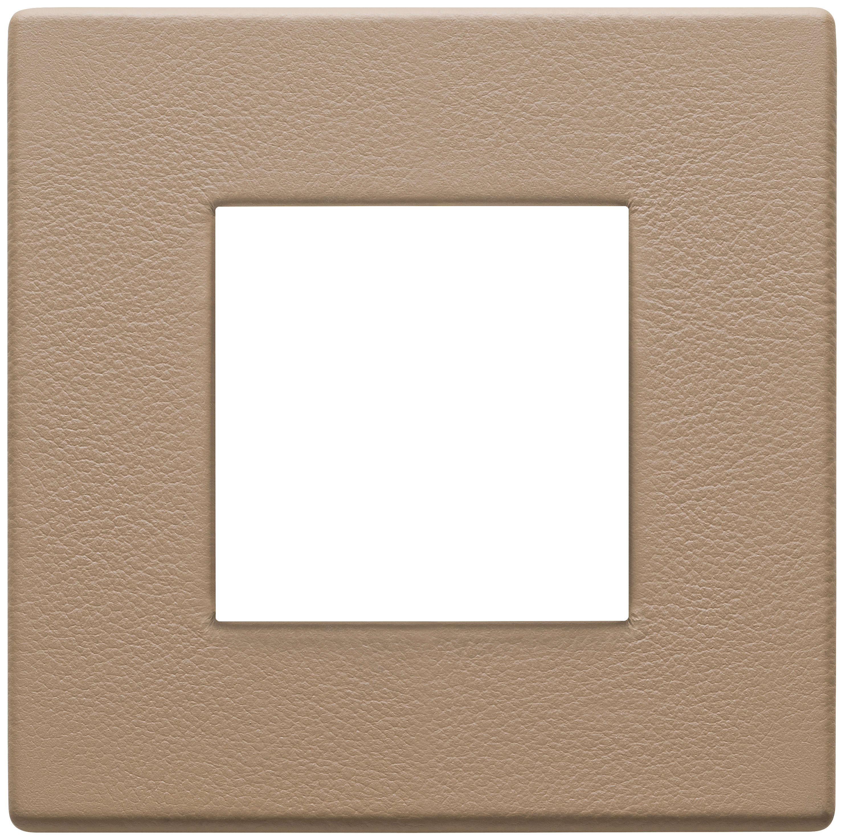 VIMAR - Placca 2 Moduli Pelle Naturale Savana 22642.21