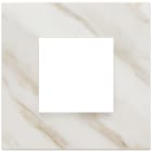 VIMAR - Placca 2 Moduli Pietra Lavorata Bianco Calacatta