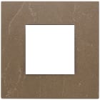VIMAR - Placca 2 Moduli Pietra Lavorata Coffee Brown