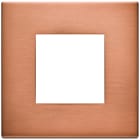 VIMAR - Placca 2 Moduli Metallo Esclusivo Rame Spazzolato 22642.86
