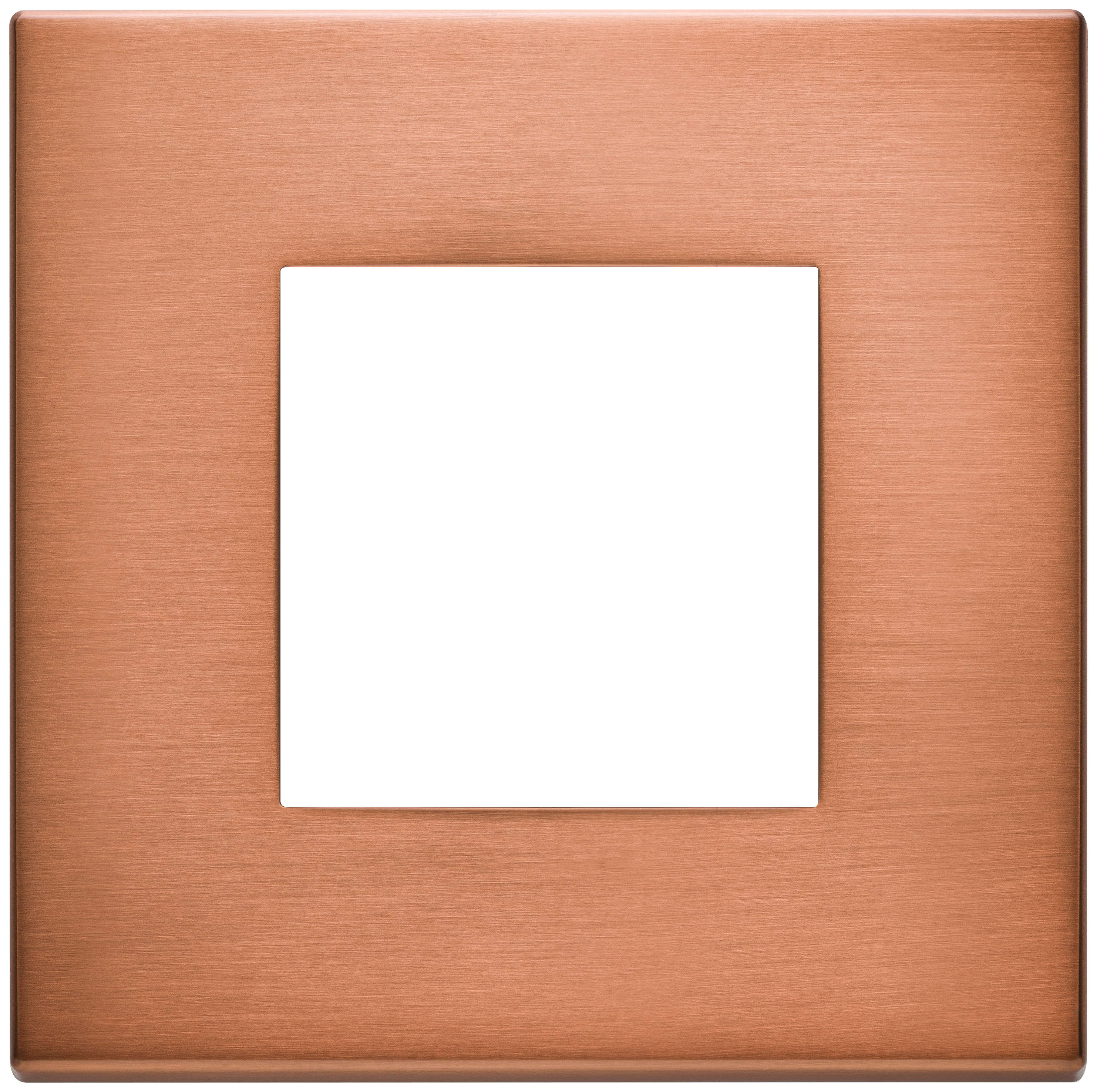 VIMAR - Placca 2 Moduli Metallo Esclusivo Rame Spazzolato 22642.86