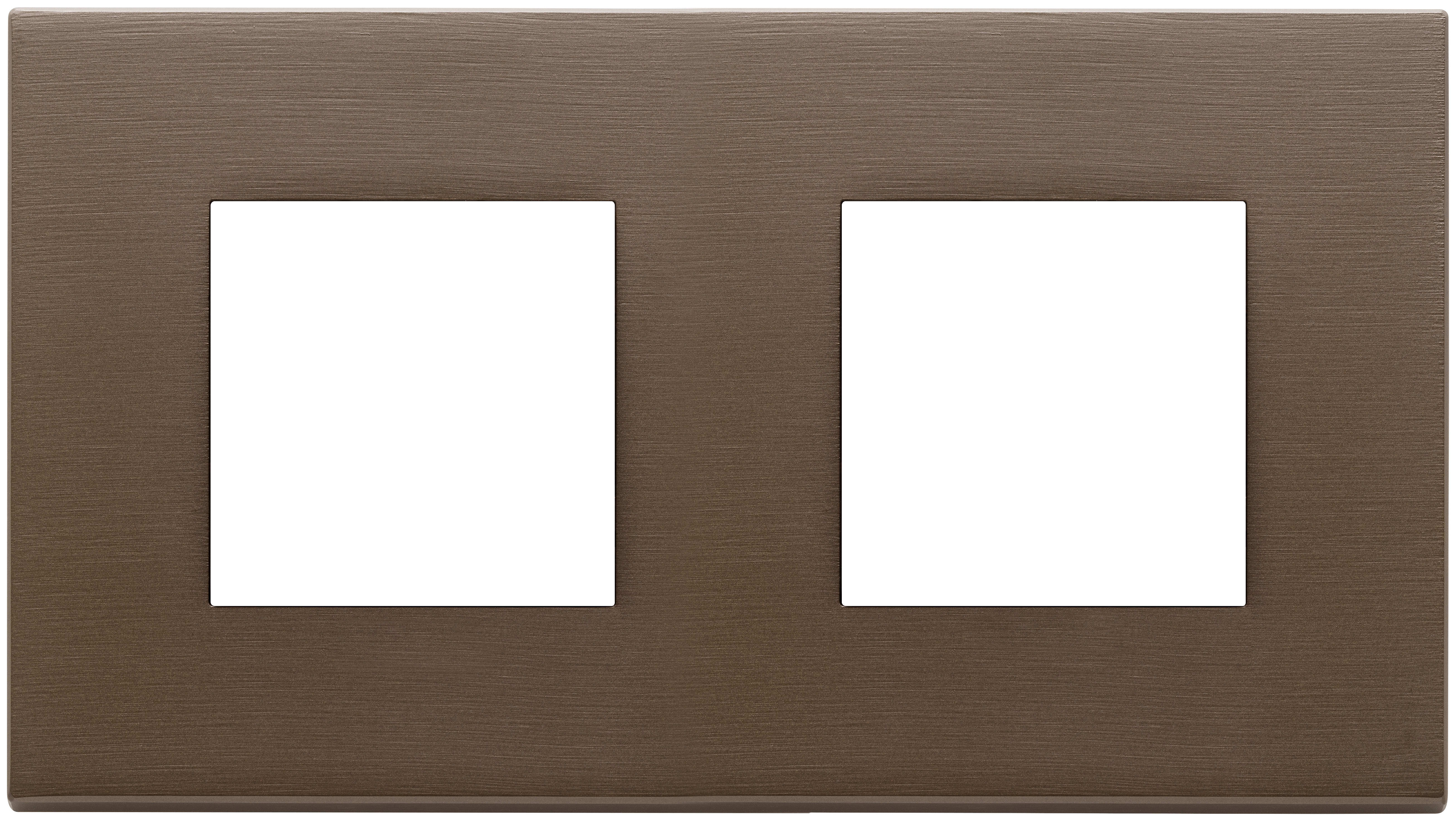 VIMAR - PLACCA 4M (2+2)INT71 BRONZO SCURO SPAZZ. 22643.12