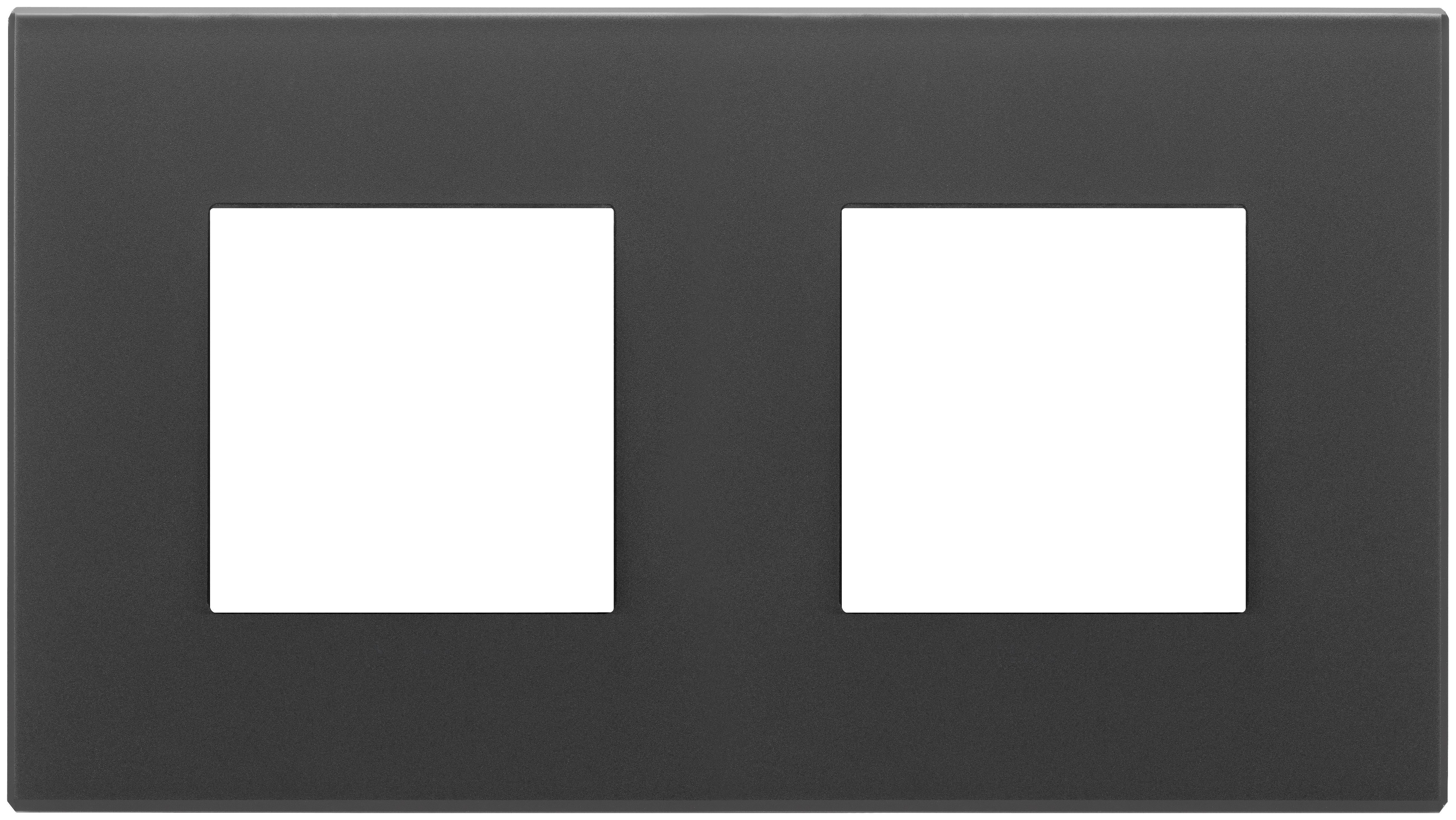 VIMAR - PLACCA 4M (2+2)INT71 NERO SATINATO 22643.73