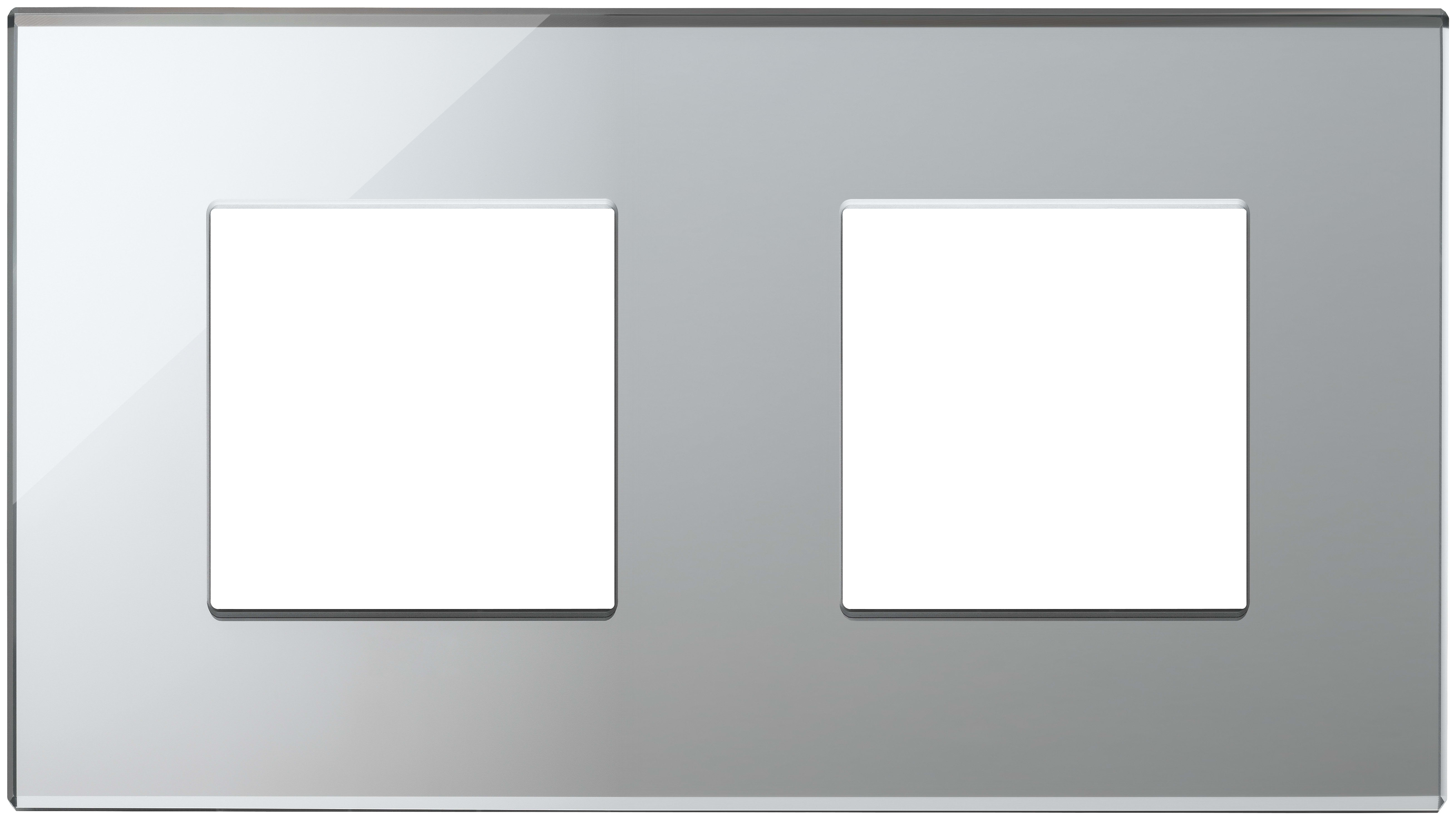 VIMAR - PLACCA 4M (2+2)INT71 ARGENTO GHIACCIO 22643.75