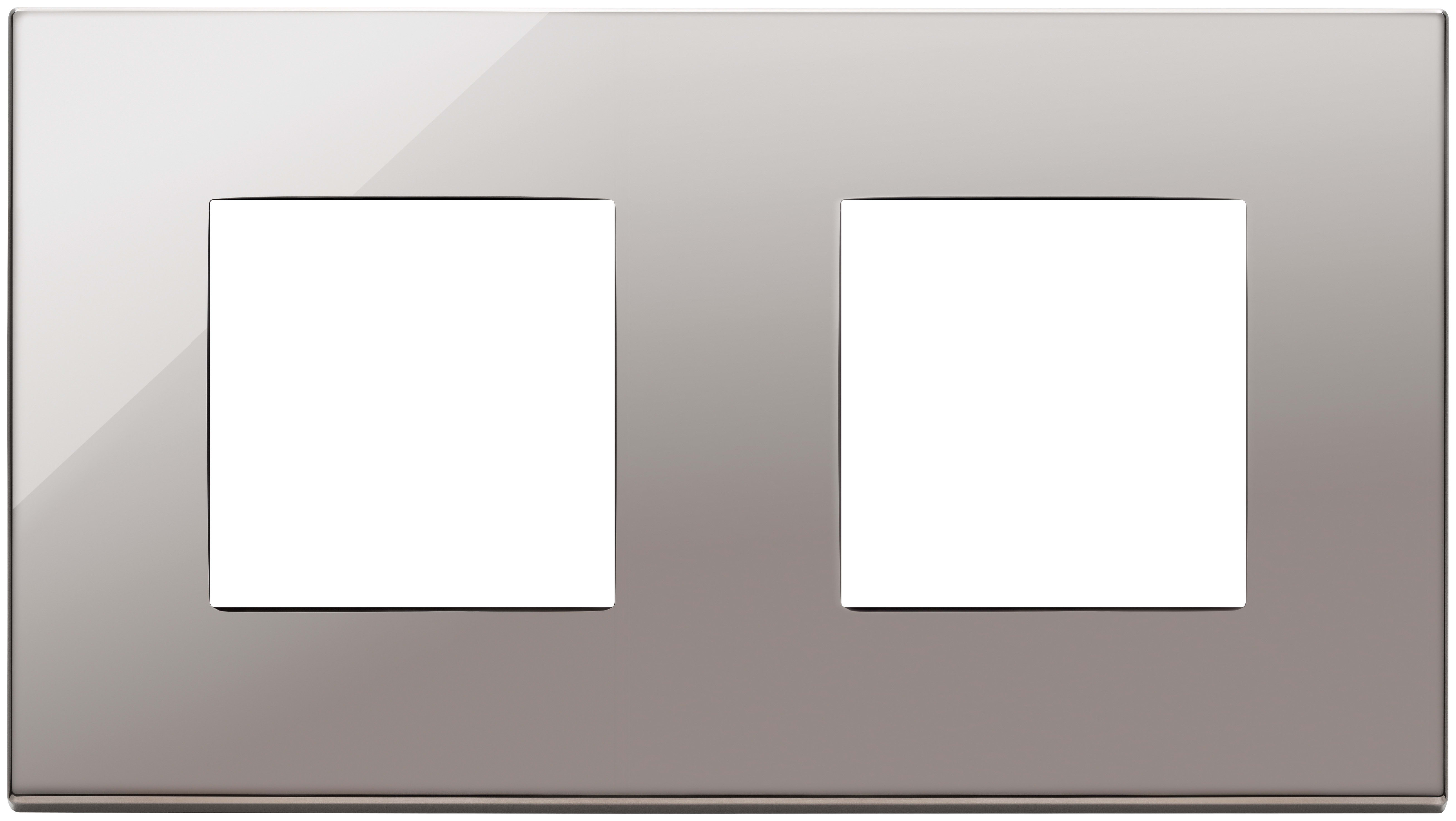 VIMAR - PLACCA 4M (2+2)INT71 CROMO NERO 22643.83