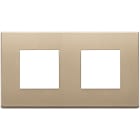 VIMAR - Placca 4 Moduli Interasse 71 Mm Oro Satinato Metallo Esclusivo