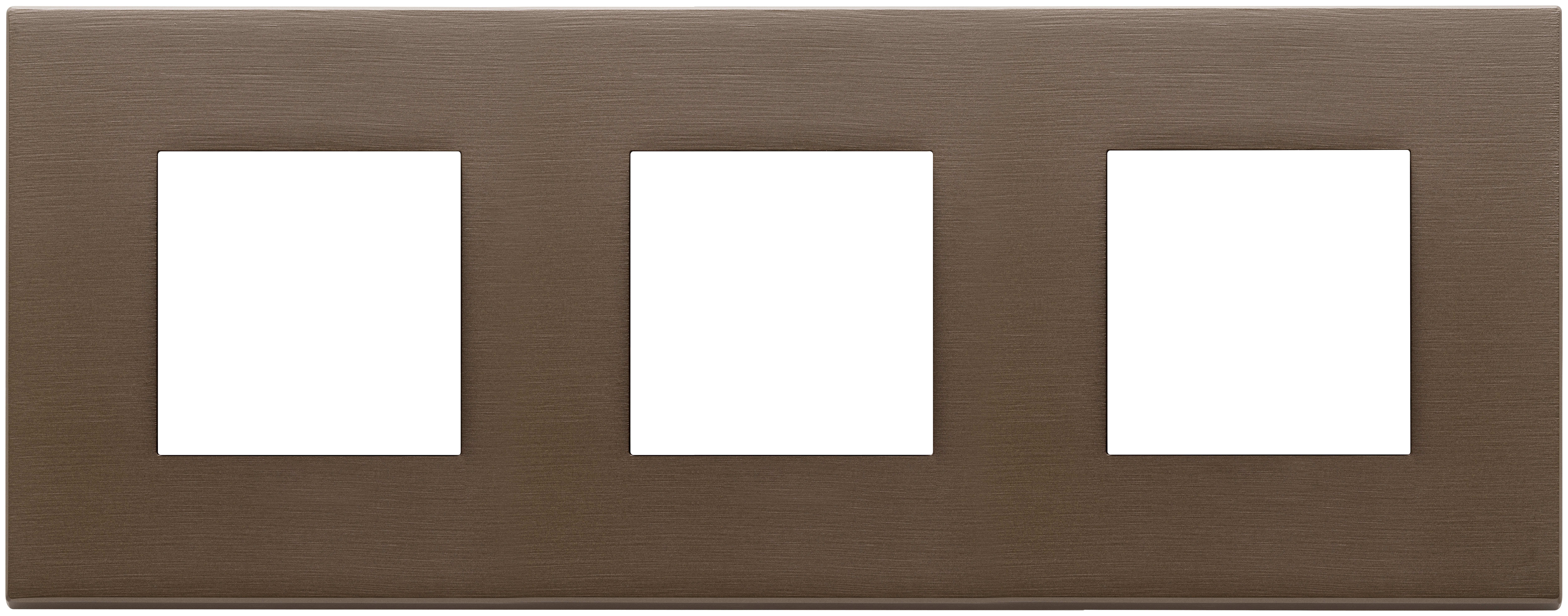 VIMAR - PLACCA 6M (2+2+2) INT71 BRONZO SC. SPAZZ 22644.12